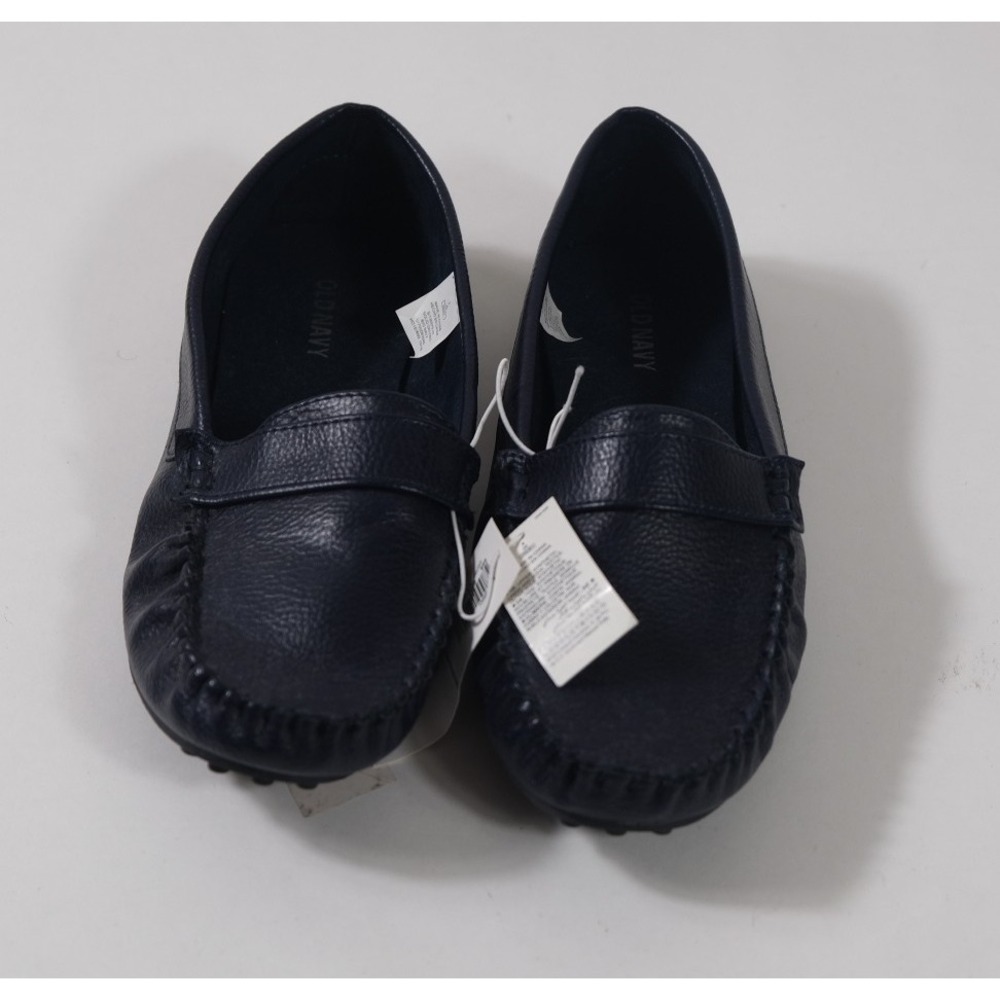 Old Navy Driving Moccasins Women Size 8 Navy Blue Solid Driving Pebbled Loafers